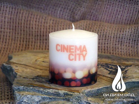 рекламна свещ с лого на Cinema City 